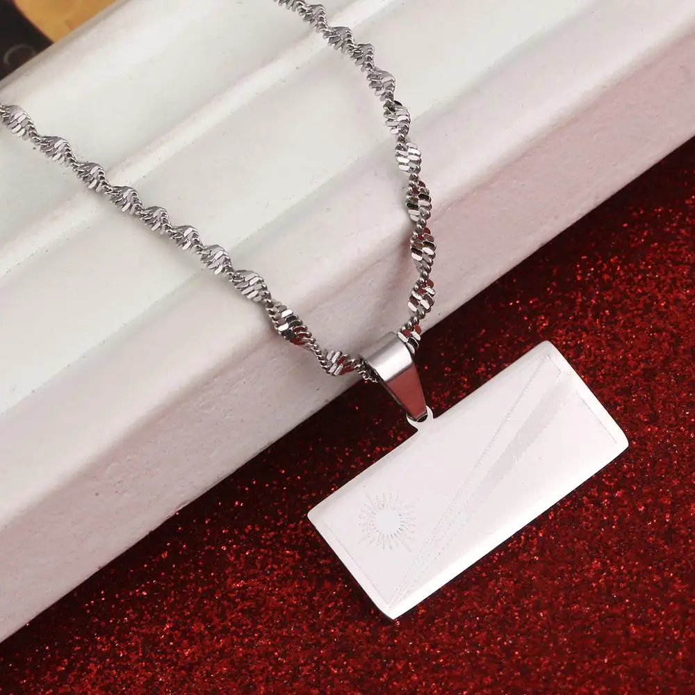 Ожерелья из нержавеющей стали с подвеской в виде Республики Маршалловы