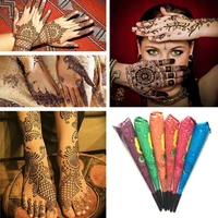 henna cones indian henna tattoo paste black brown red white henna cones for temporary tattoo body art sticker mehndi body paint