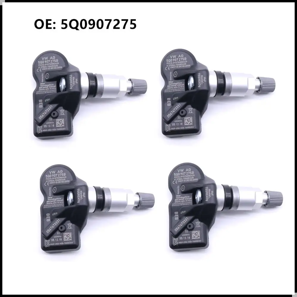 TPMS Датчик для Audi A4 A5 A6 A8 Q5 Q7 Porsche Cayenne Volkswagen Tiguan Touran 433 МГц TPMS датчик давления в шинах автомобиля 5Q0907275
