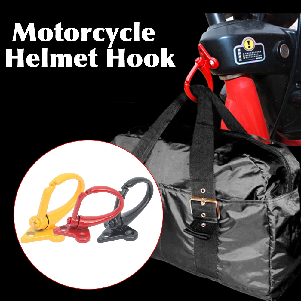 

Storage Aluminum Alloy Scooter Luggage Easy Install Universal Durable Dirt Bike Snap ATV Quad Motorcycle Helmet Hook Screw Mount