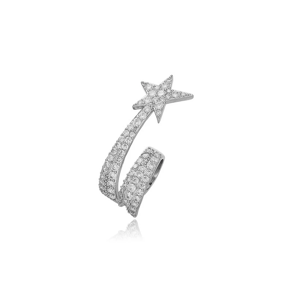 

Micro-encrusted Zircon Star Jewelry Opening Ring Stylish Retro Luxury Micro-set Diamond Meteor Rings