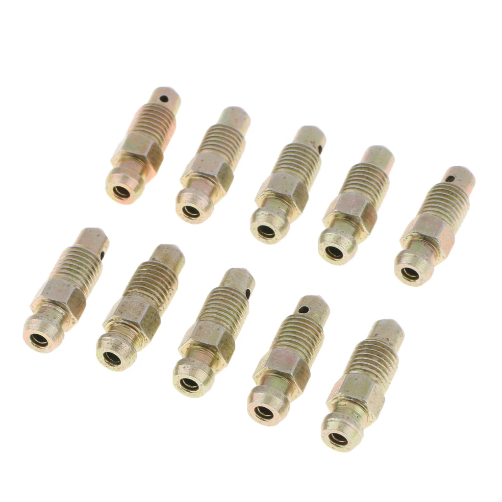 

Stainless Steel Bleed Screws M8x1.0mm+M8x1.25mm Metric Front Brake Caliper Clutch Fitting Natural