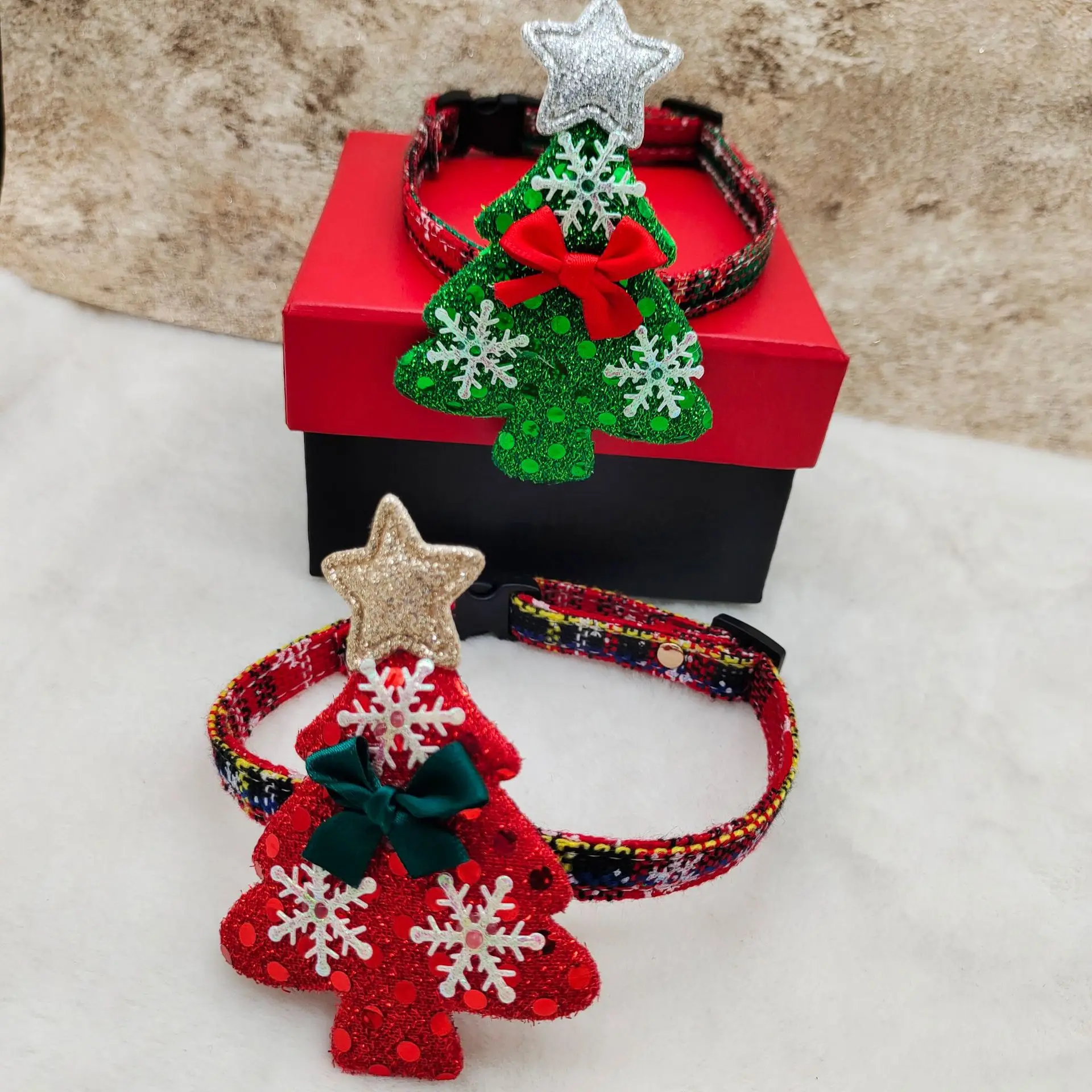 

New Christmas Snowflake Pet Collar Small Pet Cat Dog Bell Collar Pet Products dog supplies puppy accessories