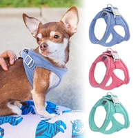 reflective dogs vest pet harness for small medium dogs soft breathable summer dog harnesses chihuahua collars size xs l d35