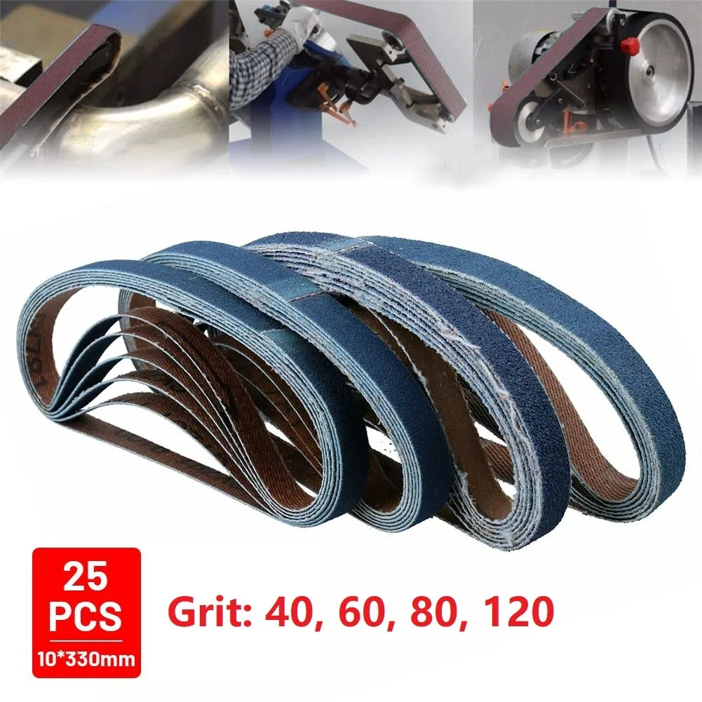 

Шлифовальные ленты Grit40/60/330, 25 шт., 10x80/120 мм