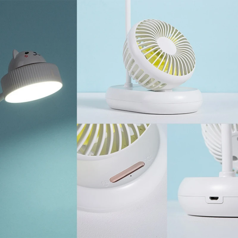

Multifunctional Desk Lamp Fan Desktop USB Large Wind Fan