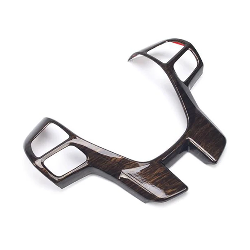 

For Ford Ranger Everest Endeavor 2015-2021 Car ABS Steering Wheel Cover Trim Frame Decorator Accessories, Wood Grain