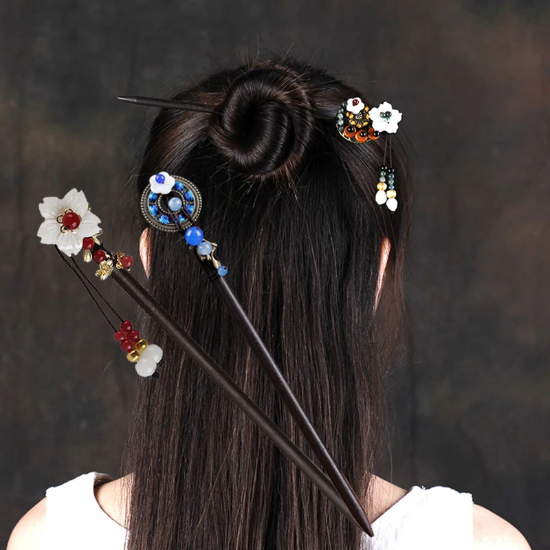 30 стилей винтажные хрустальные бусины кисточки заколки для волос китайские