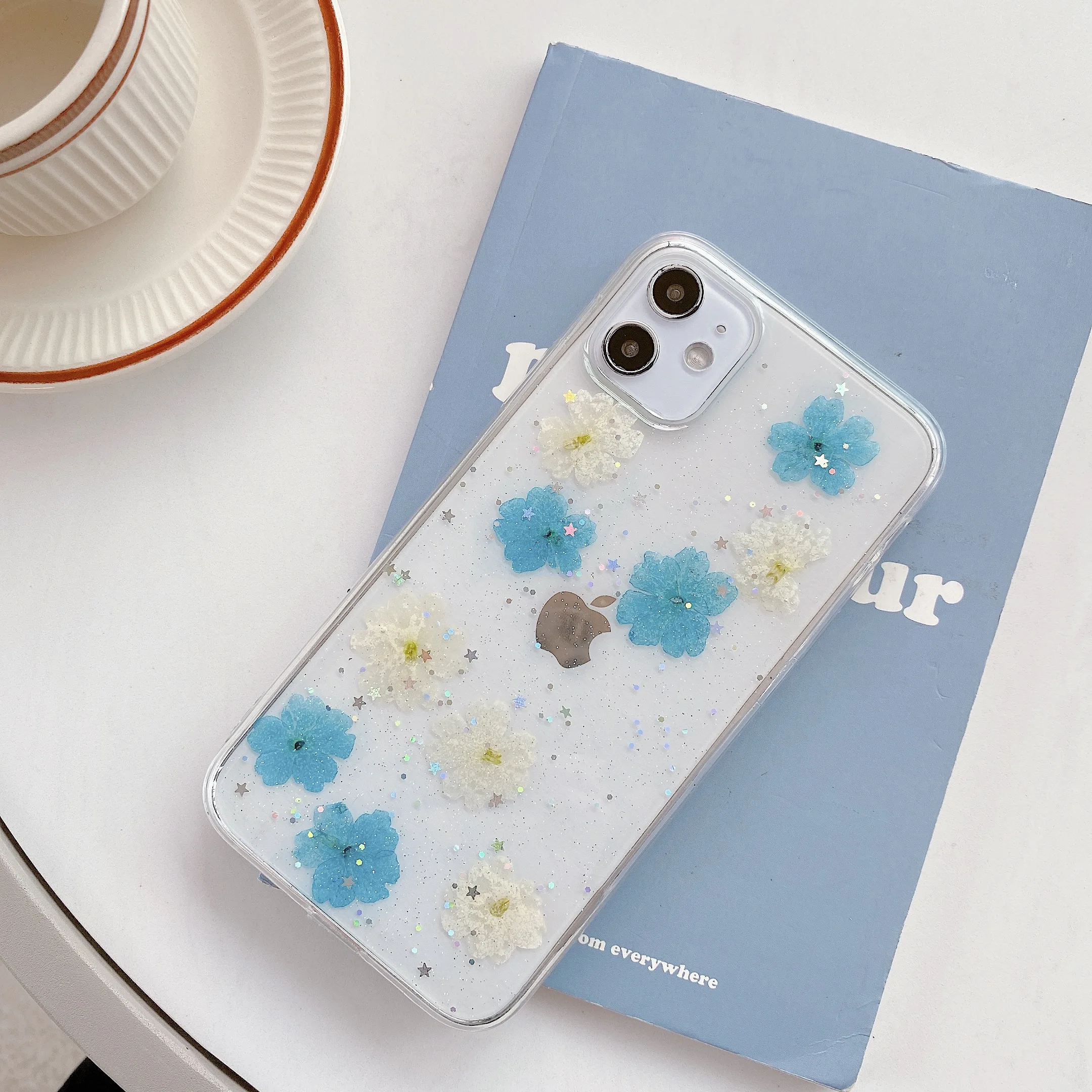 

Cute Cherry blossomsr Shockproof Phone Case For iPhone 11 12 Pro Max 12 Mini Xs Max XR XS X Soft Clear TPU Back Cove