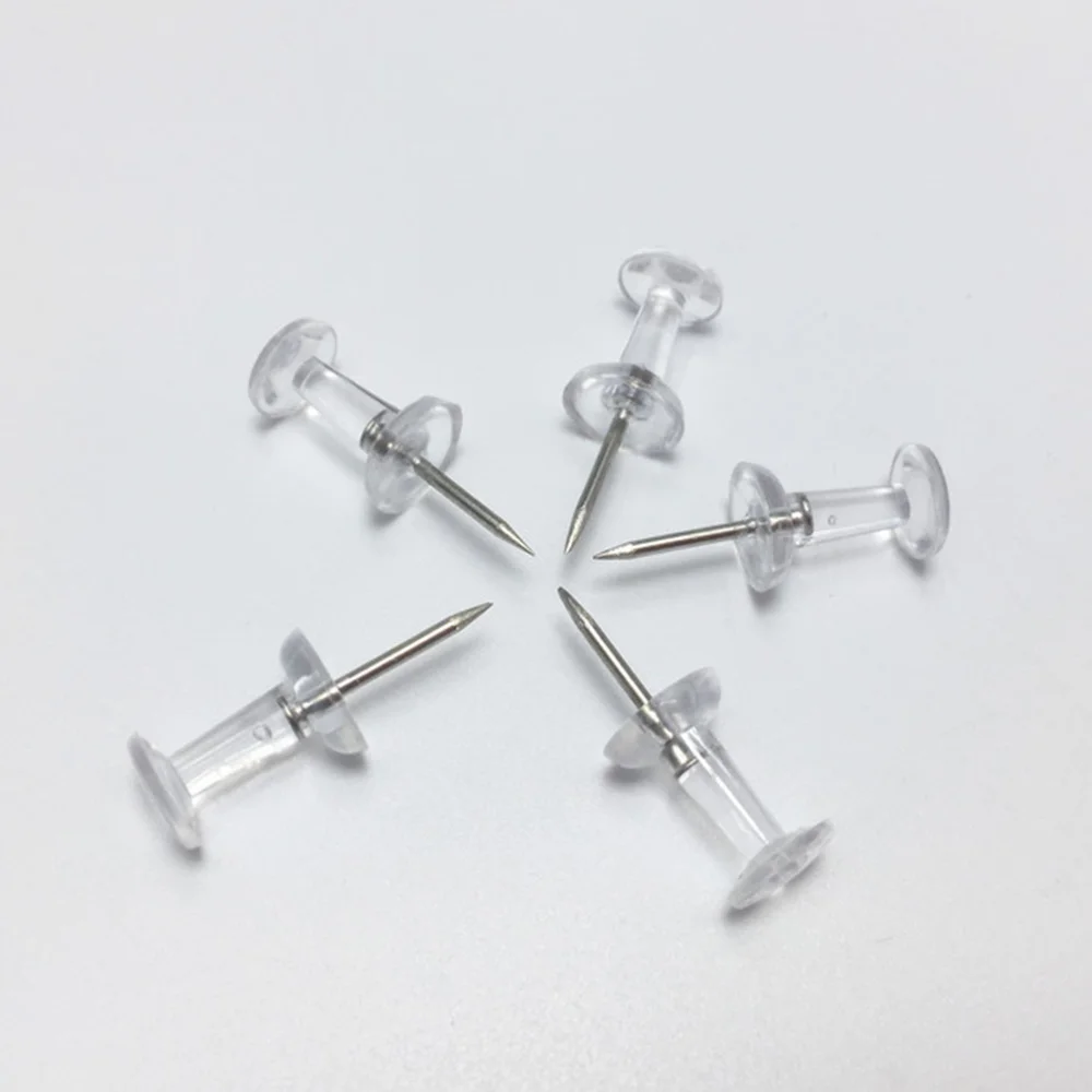 

200Pcs Transparent Pushpins Map Push Tacks for School Home Office