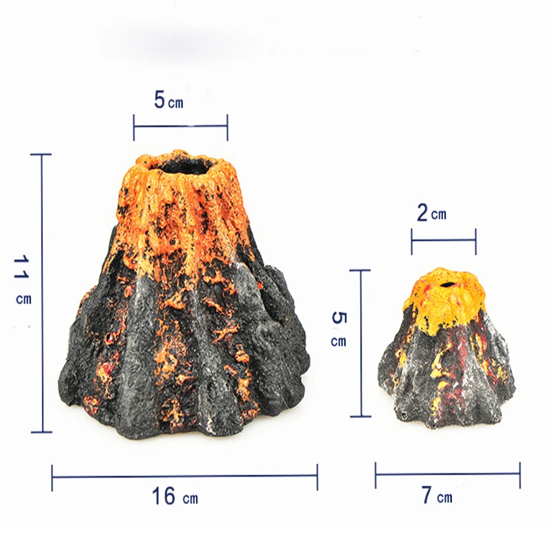 Полимерное украшение вулкана аквариум ландшафтный декоративный каменистый