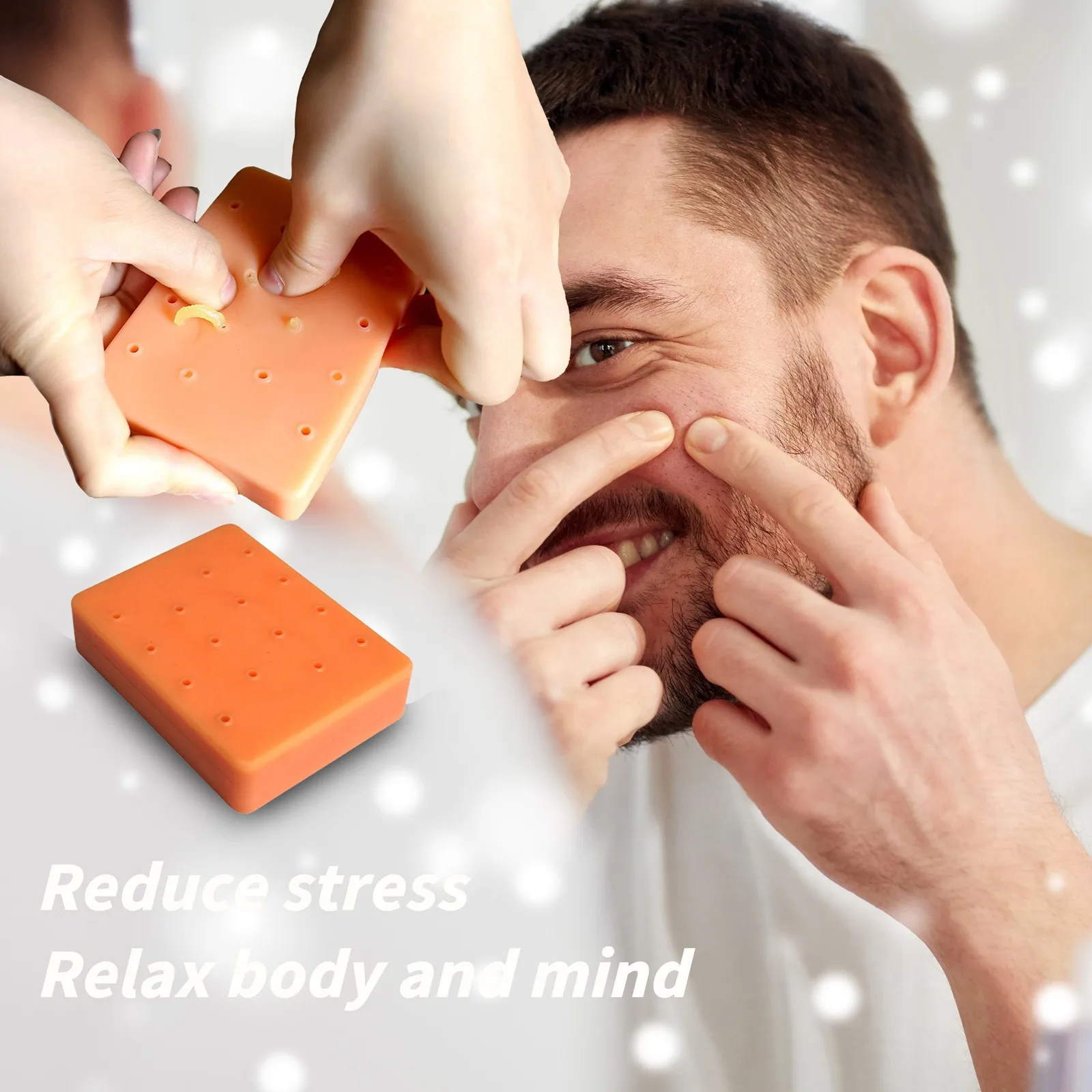 

Silicone Refillable Pad Squeeze-Acne Toys Peach Pimple Popping Funny Toy Kawaii Sensory Antistress Relief Fidget Toys Anti Stres