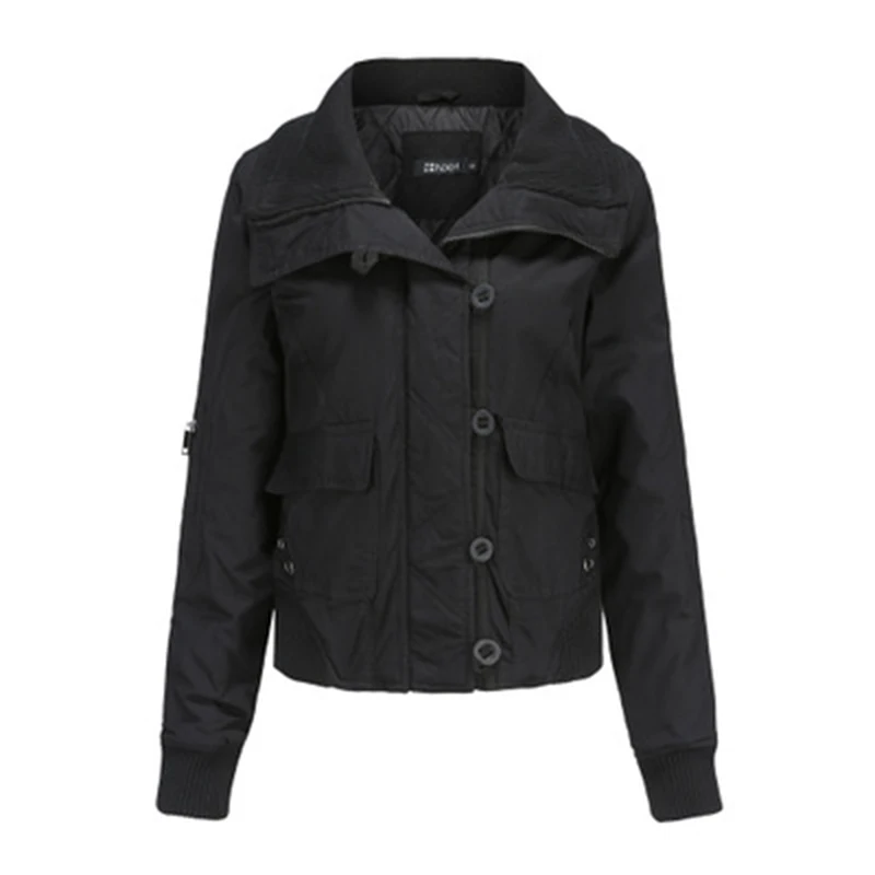

Clothing Short Cotton Coat Winter Women Thermal Quilted Jacket Women Turtleneck Rib Cotton Dress