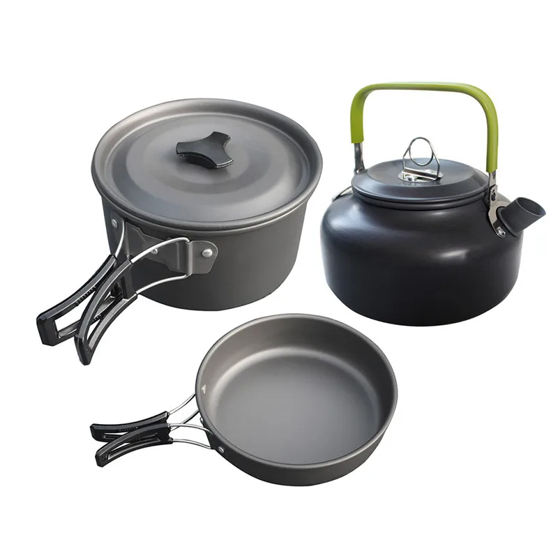 

Ultralight Camping Cookware Kit Aluminum Alloy Outdoor Tableware Set Water Kettle Pan Pot Travelling Hiking Picnic BBQ Equipment