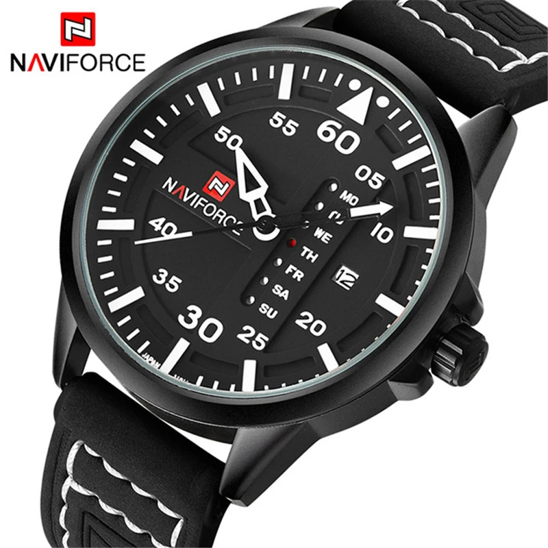 NAVIFORCE часы для мужчин s бренд Топ Роскошные повседневные спортивные военные кварцевые часы кожаный ремешок водонепроницаемые часы для мужчин Relogio Masculino