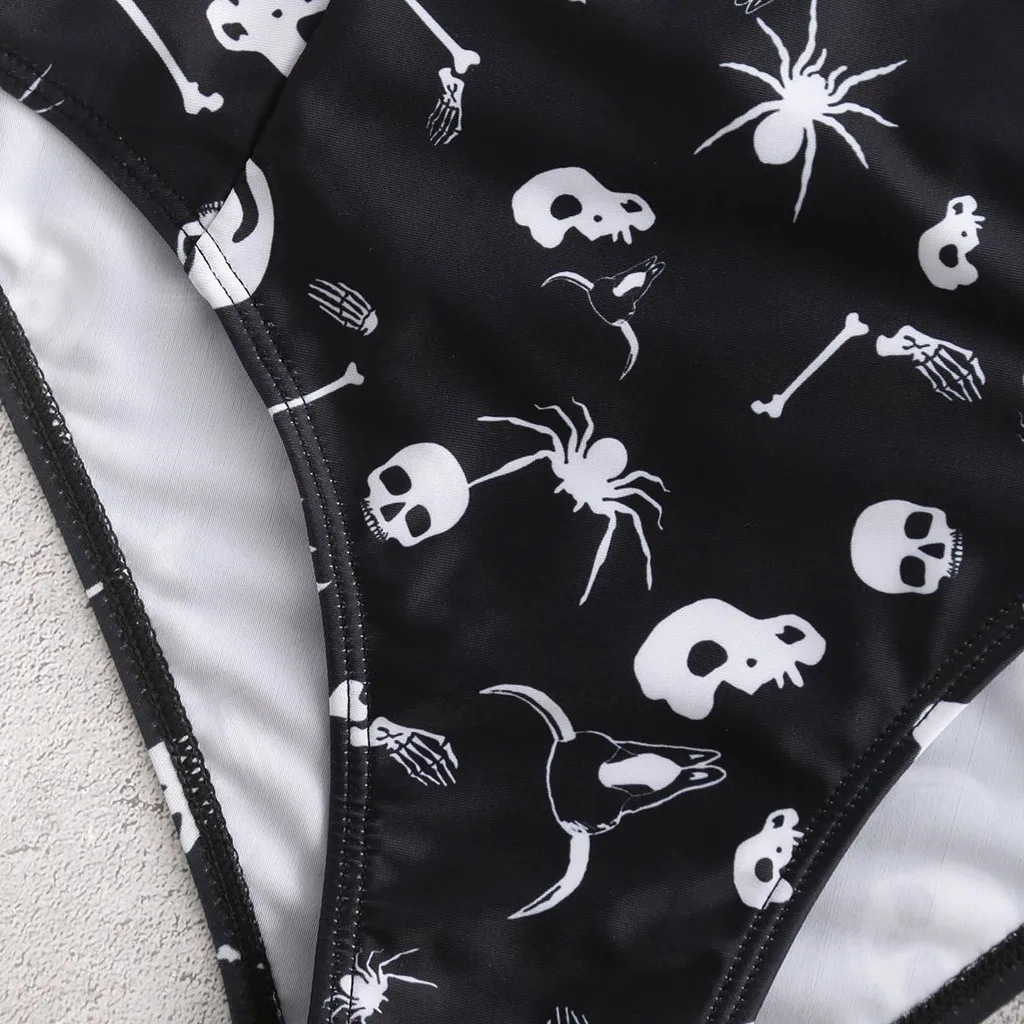 Сексуальная Женская повязка с бантом принтом Раздельный комплект бикини высокой