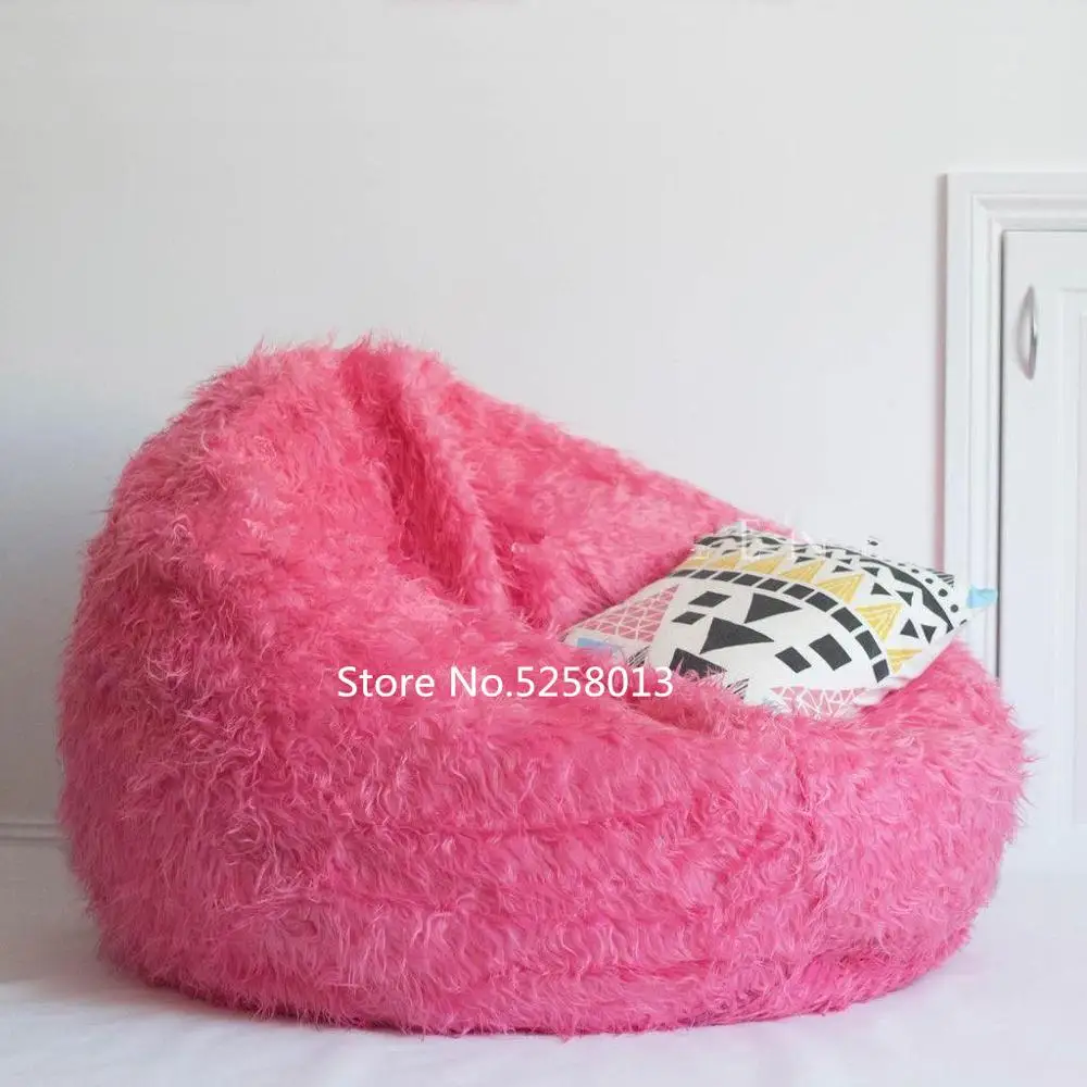 Оригинальный меховой шезлонг большого островка элегантный и теплый мягкий диван