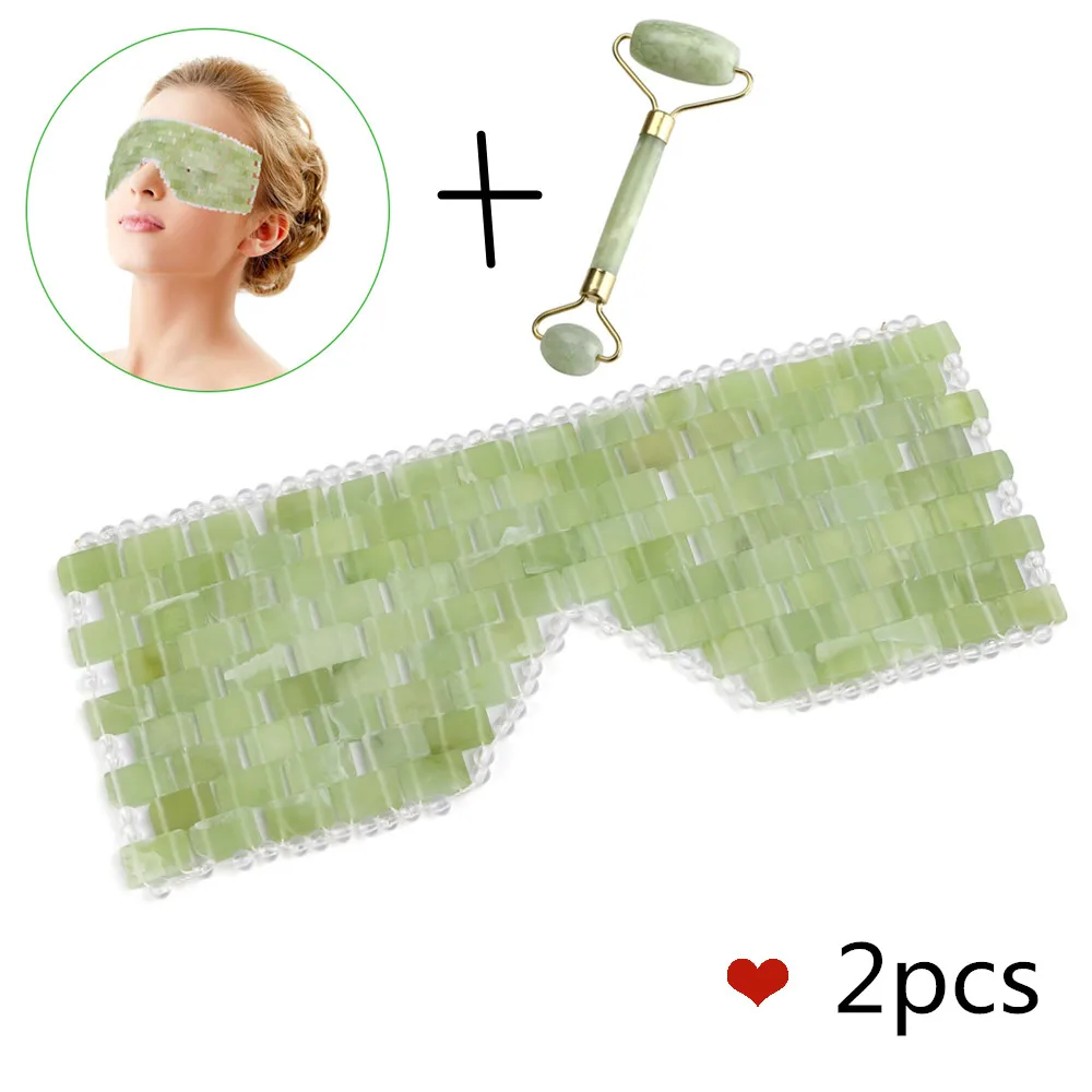 Новый дизайн Нефритовая маска натуральная для глаз жемчужная каменная массажа