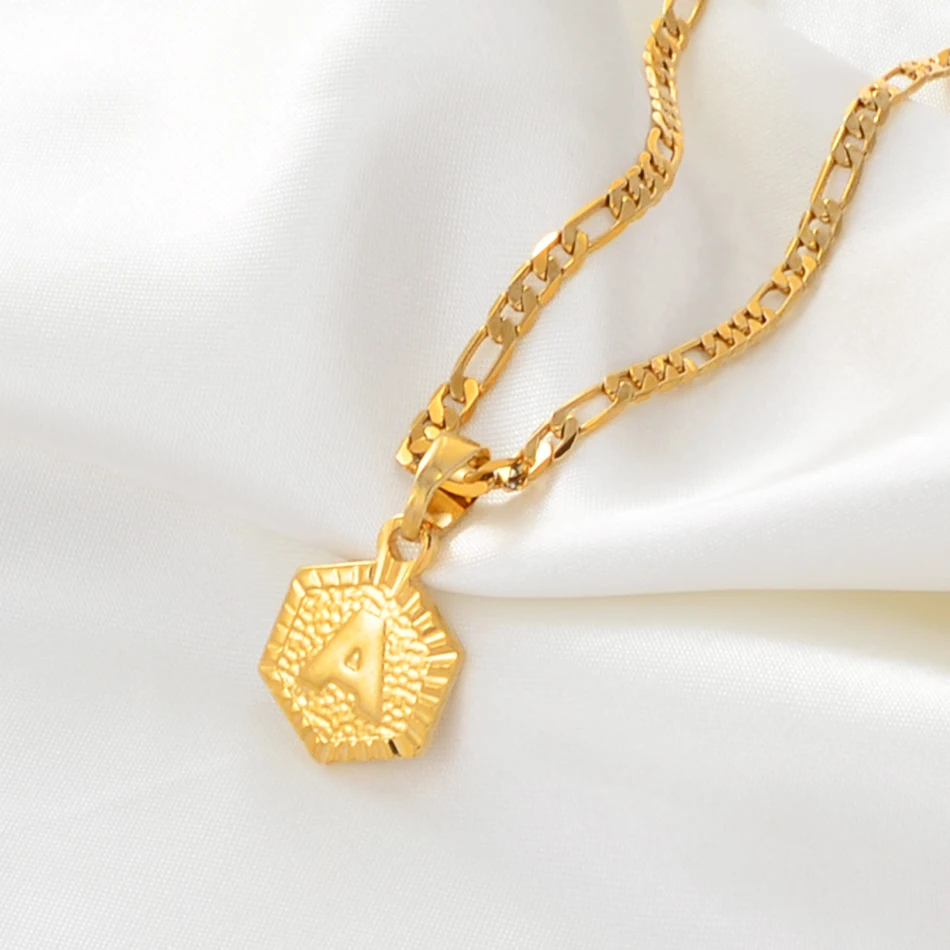 Anniyo A-Z буквы очарование кулон ожерелья для женщин и мужчин девочек английский