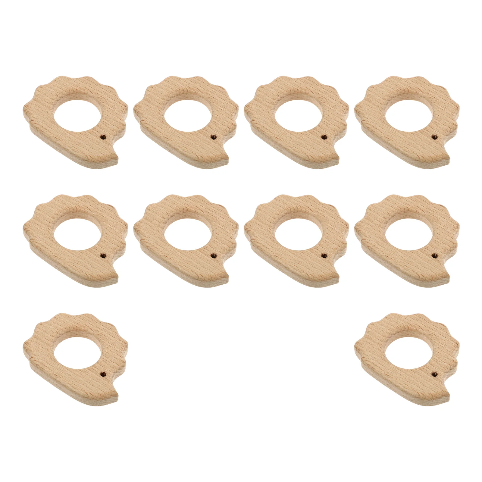 

10 Pcs Baby Teething Toys Wooden Baby Chewing Practical Teether Toys