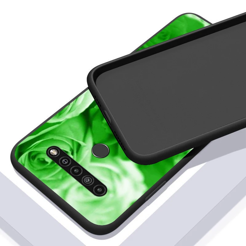 

Beautiful Emerald Green for LG G8 G8S G8X V30 V35 V40 V50 V60 ThinQ Q60 K40 K50 K30 K41 K51 K61 K71 K22 Black Phone Case