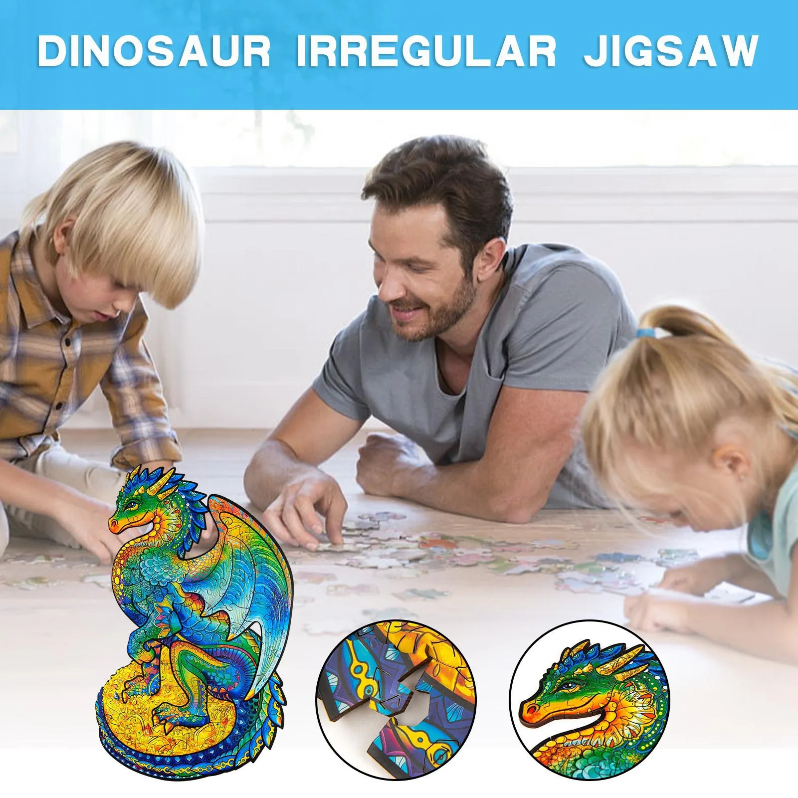 

Jigsaw Puzzles100 Pieces 19x24cm Adult Children Dinosaur Irregular Puzzle Paper Educational Holiday Gift деские игѬђки#LR2