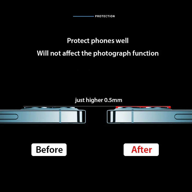 Camera Protective Ring Case For iPhone 13 12 Pro Max Mini Back Lens Metal Screen Protector For iPhone 11 Pro Max Lens Film Cover