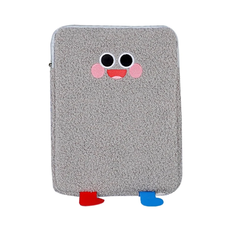 

Tablet Protect Pouch Bag Case Sleeve Cute Cartoon Plush Laptop Cover Pocket Organizer Portable Storage Supplies N7MF