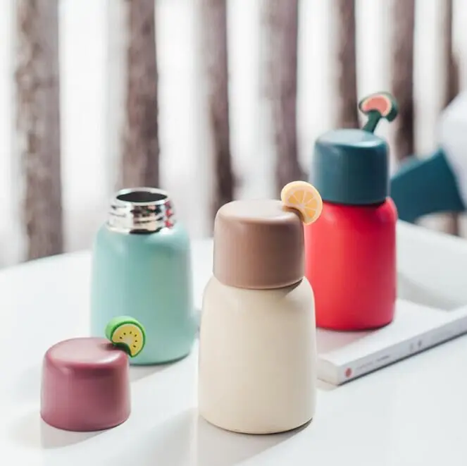 Новые мини вакуумные бутылки мультфильм фрукты градиент Бутылка Спорт фруктовый