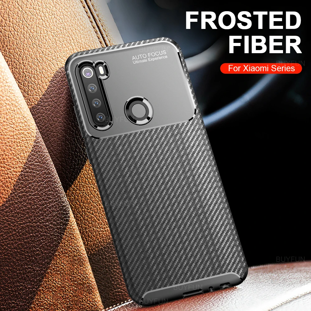 Мягкий чехол из углеродного волокна и ТПУ Для Xiaomi POCO X3 NFC Redmi Note 9S 9 8 F2 Pro 8T 8A 9A 9C