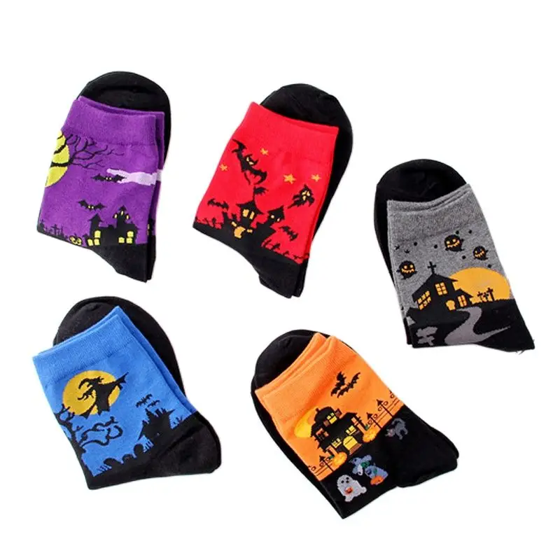 Модные короткие женские носки с мультипликационным принтом красочные милые