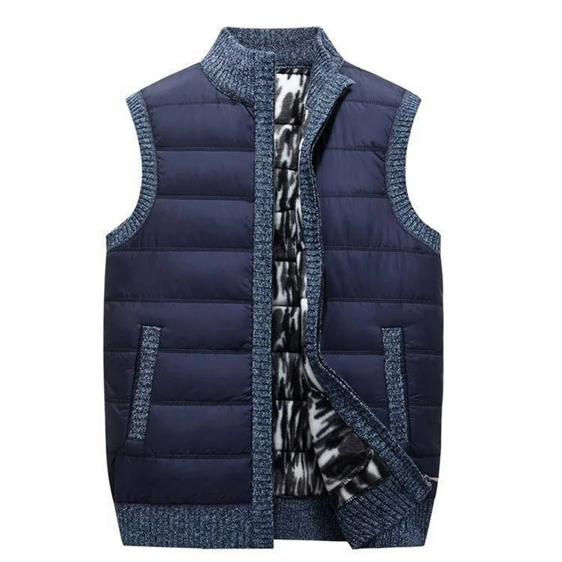 HEFLASHOR 2019 New Sleeveless Vest Men Winter Fashion Warm Soild Jacket Slim Waistcoat For Windbreaker Coats | Мужская одежда