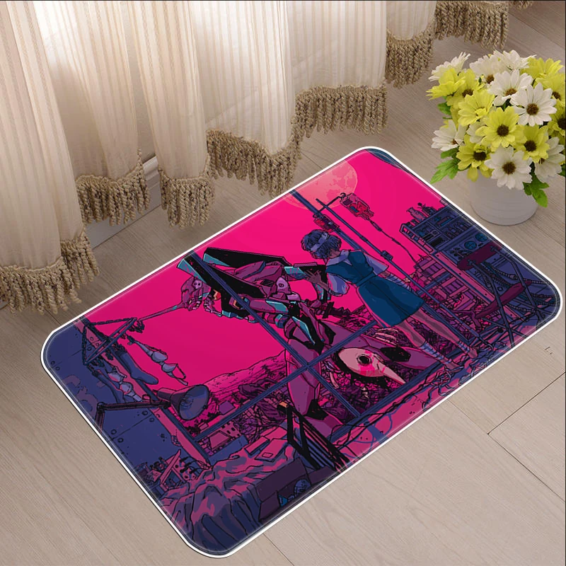 

Entrance Door Entrance Floor Mat Absorbent Evangelion Kitchen Doormat Bathroom Room Bedroom Alfombra Balcony Mat Home Carpet Rug
