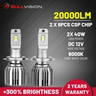 Лед светодиодные лампы для авто H7 H4 H11 светодиодный туман светильник 20000LM HB3 HB4 головной светильник H9 H11 СГП 12V Диодная лампочка 9005 9006 Turbo CSP Светильник лампы 80 Вт