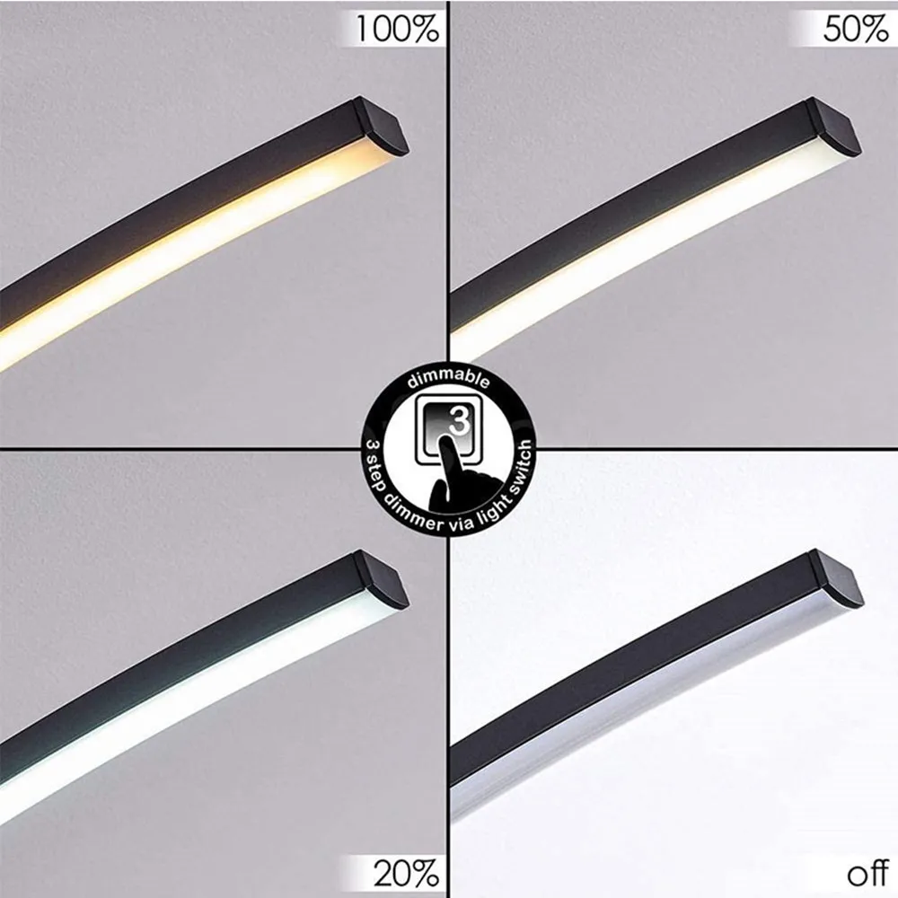 $18.01 LED Ceiling Light 18W 24W Tri-color Dimmable Ceiling Lamps Living Room Bedroom Surface Mounted Lighting Fixture Remote Control