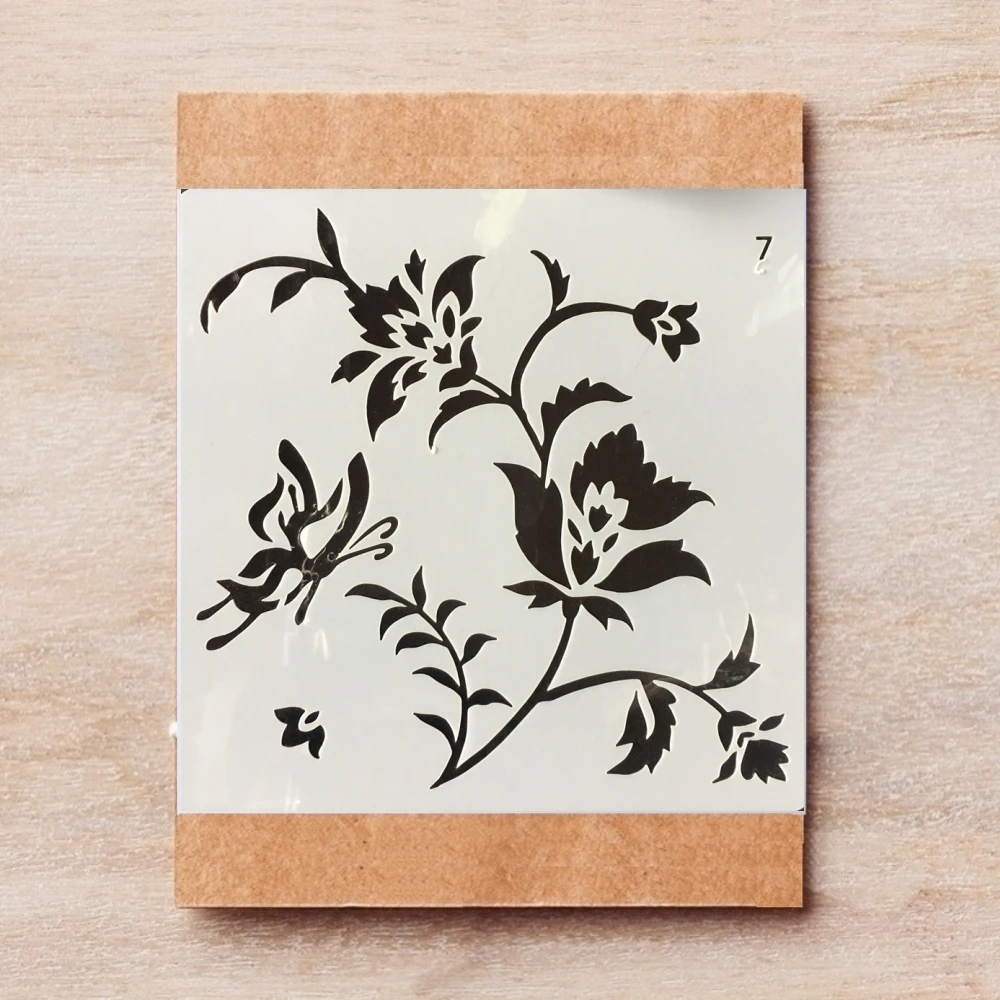 

13*13cm Butterfly Flower DIY Layering Stencils Painting Scrapbook Coloring Embossing Album Decorative Template