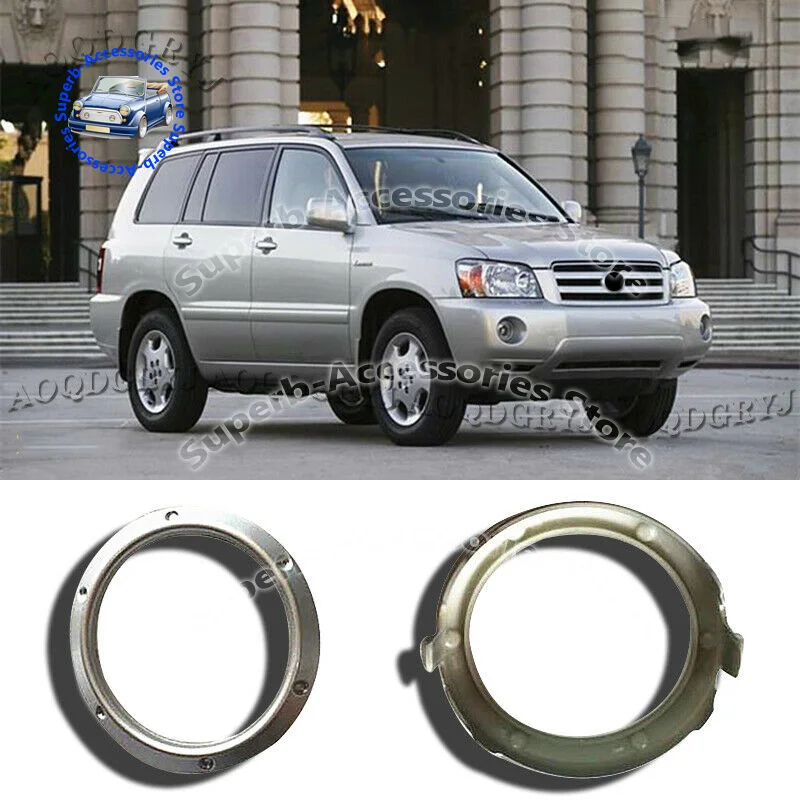 Серебристо серый переднего бампера противотуманная фара крышка для Toyota Highlander