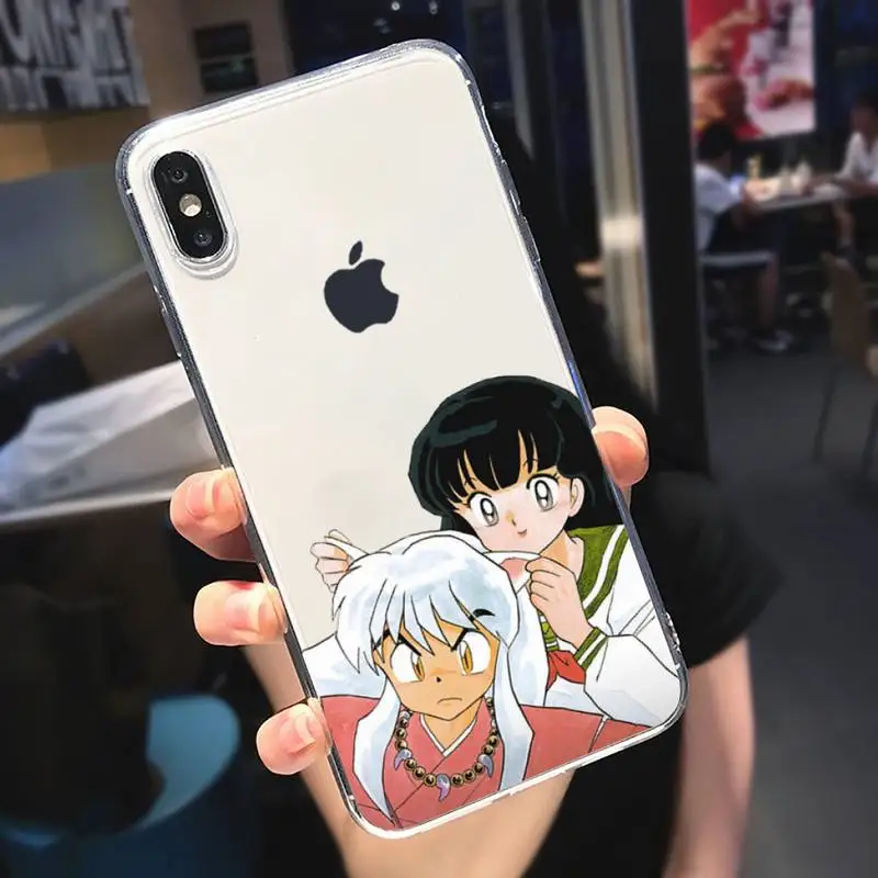 

Anime Inuyasha funny cute aesthetic Phone Case Transparent soft For iphone 5 5s 5c se 6 6s 7 8 11 12 plus mini x xs xr pro max