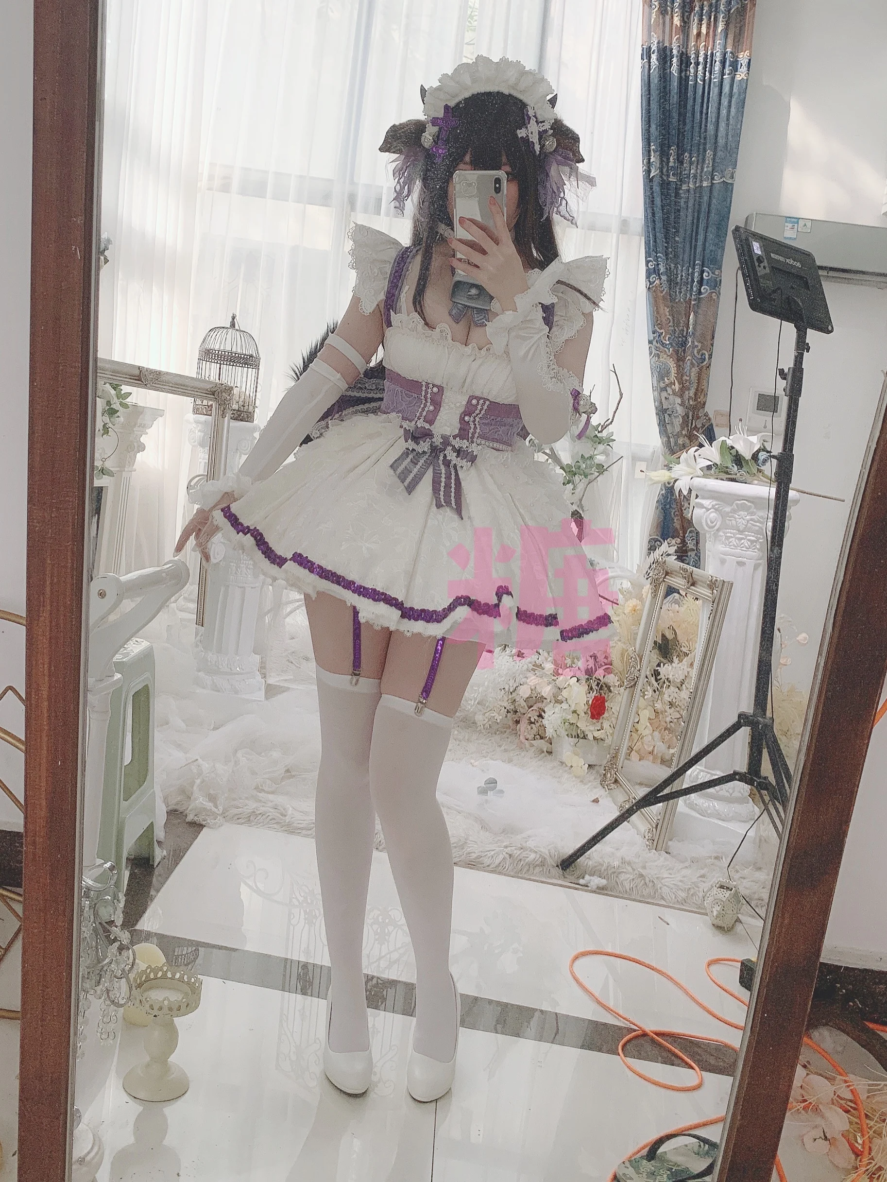 

{CosAll} Azur Lane Fan art Maid Dress Kashino Cosplay Costume dress female Costume made/size