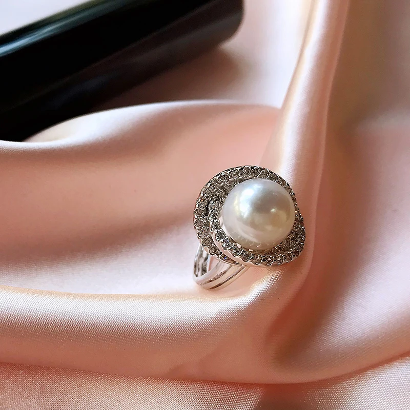 Черная пятница женское роскошное серебряное кольцо с большим натуральным