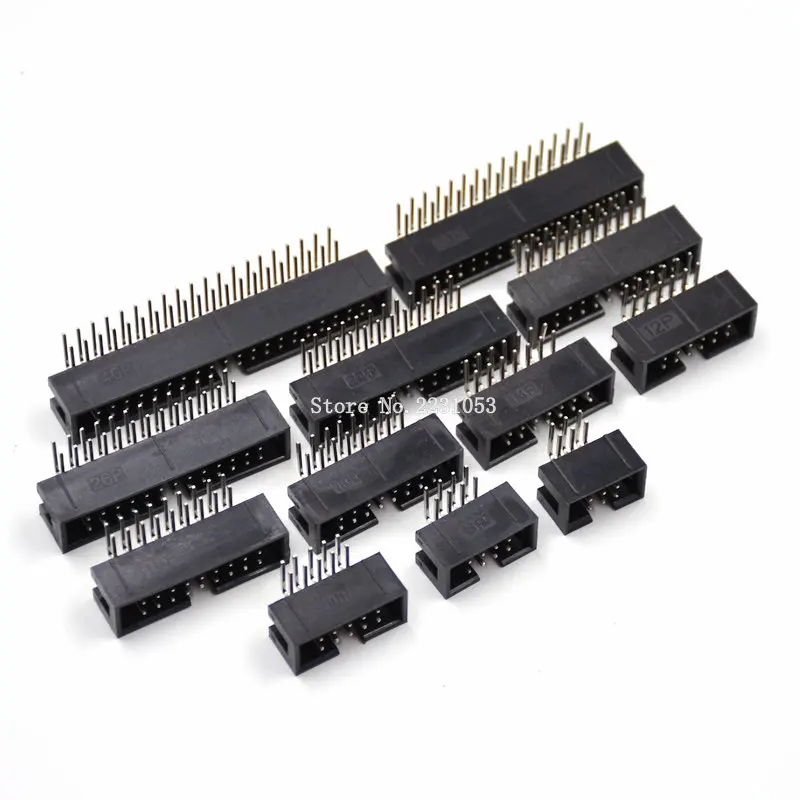 10 шт. коннектор-коннектор IDC JTAG с прямым углом DC3 6P 8P 10P 14P 16P 20P 26P 30P 40P Pitch 2 54 мм |