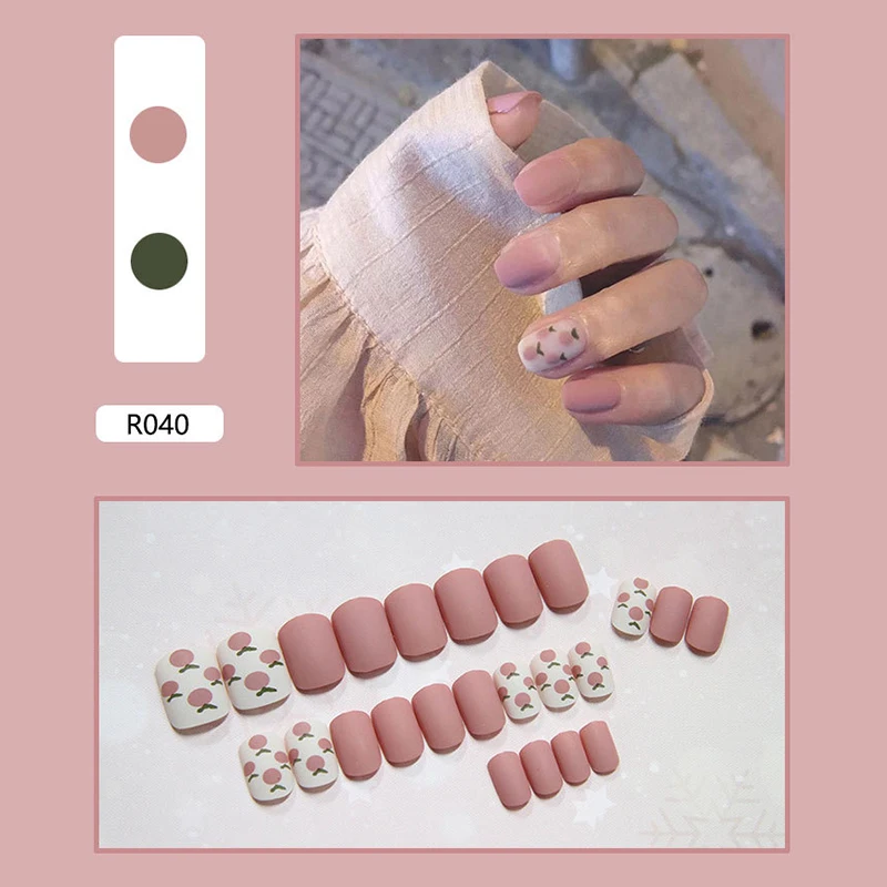 

24 шт., пластырь для ногтей с небольшими цветами