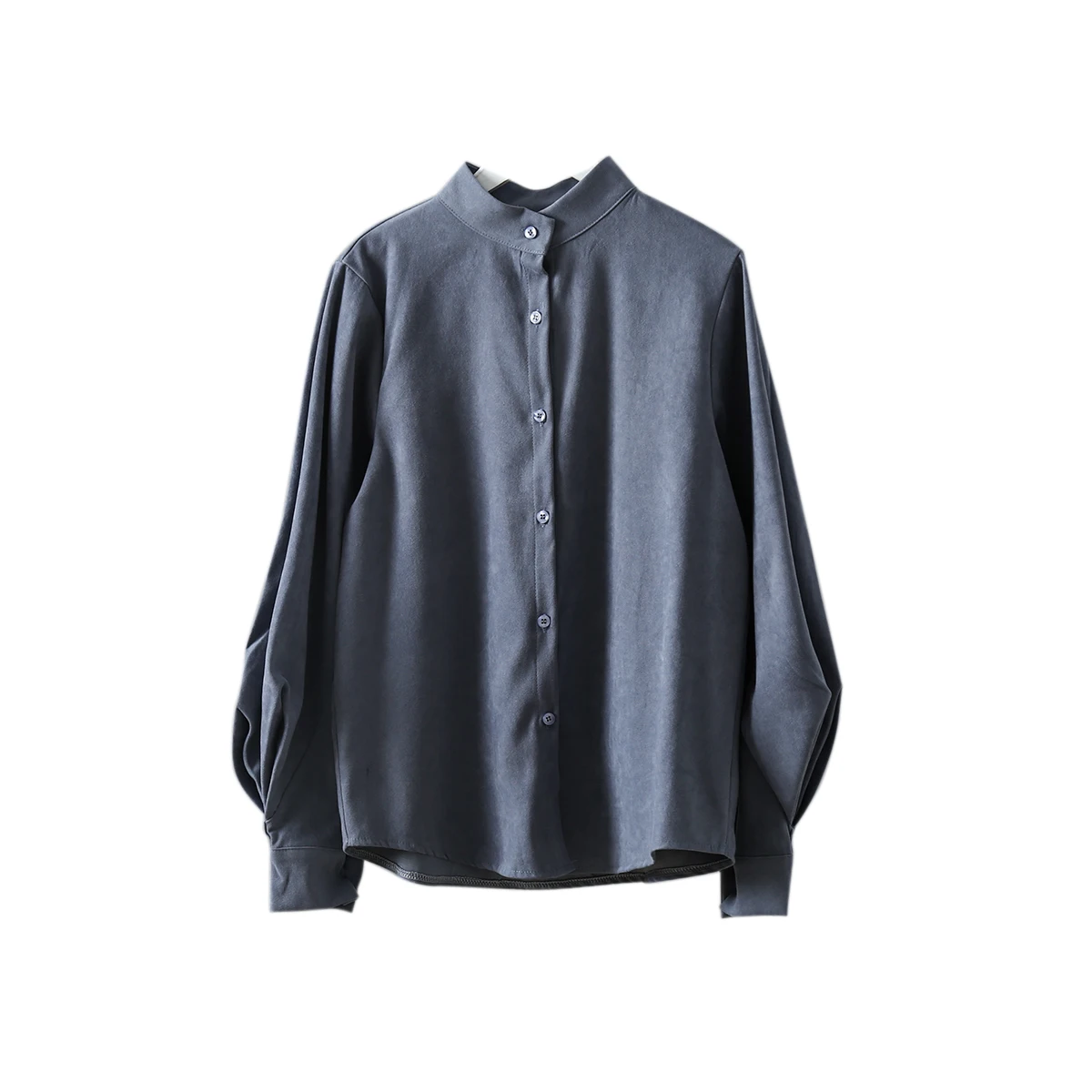 

Autumn Winter White Blouse Women's Suede Lantern Sleeve Formal Shirt 2020 New Lapel Ladies Blouse Chic Streetwear