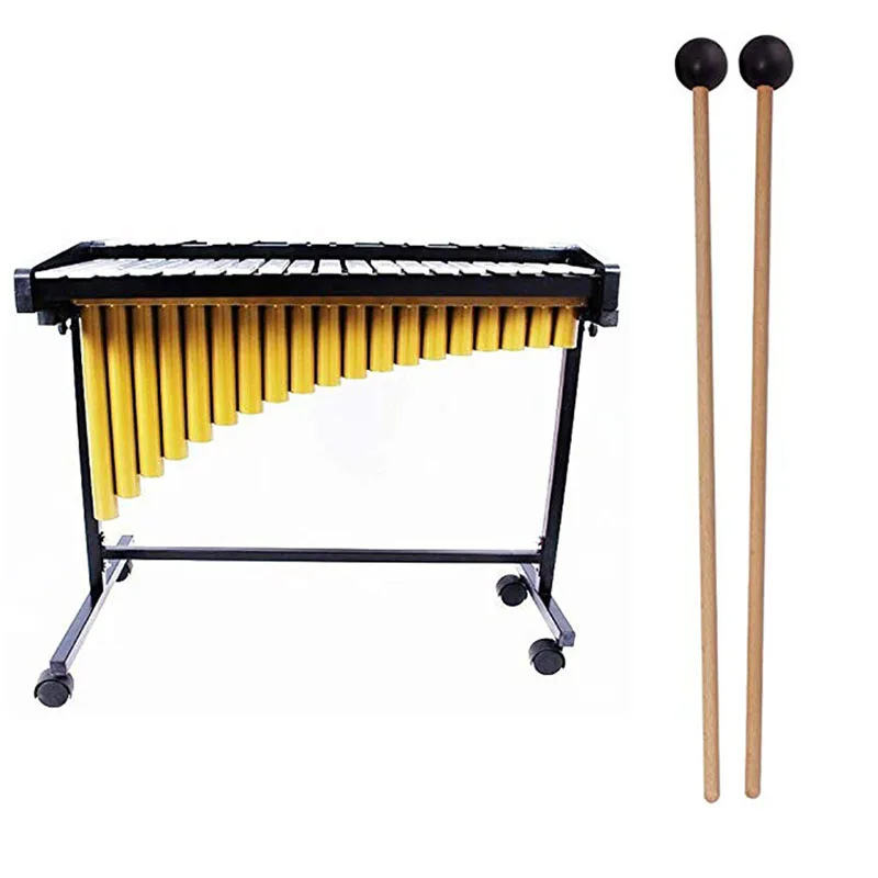 1 пара мягких деревянных стержней Precussion Mallets барабанные палочки Timpani дубовая