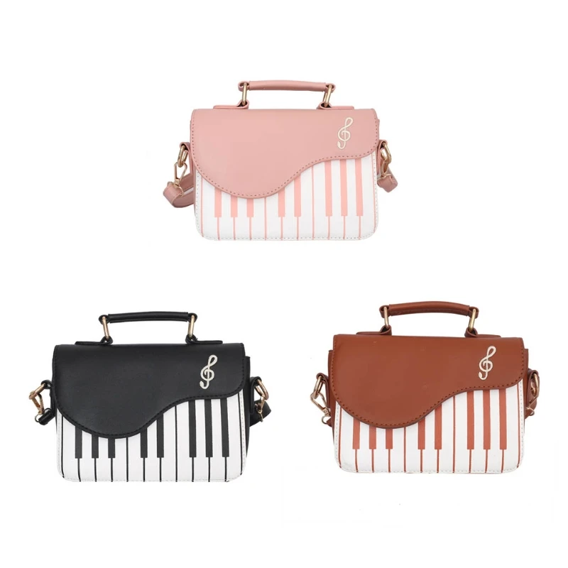 

Piano Shape Sling Shoulder Bag Female Pu Leather Handbag Top-handle Messenger Crossbody Satchel Purse Women Travel Shopping Tote