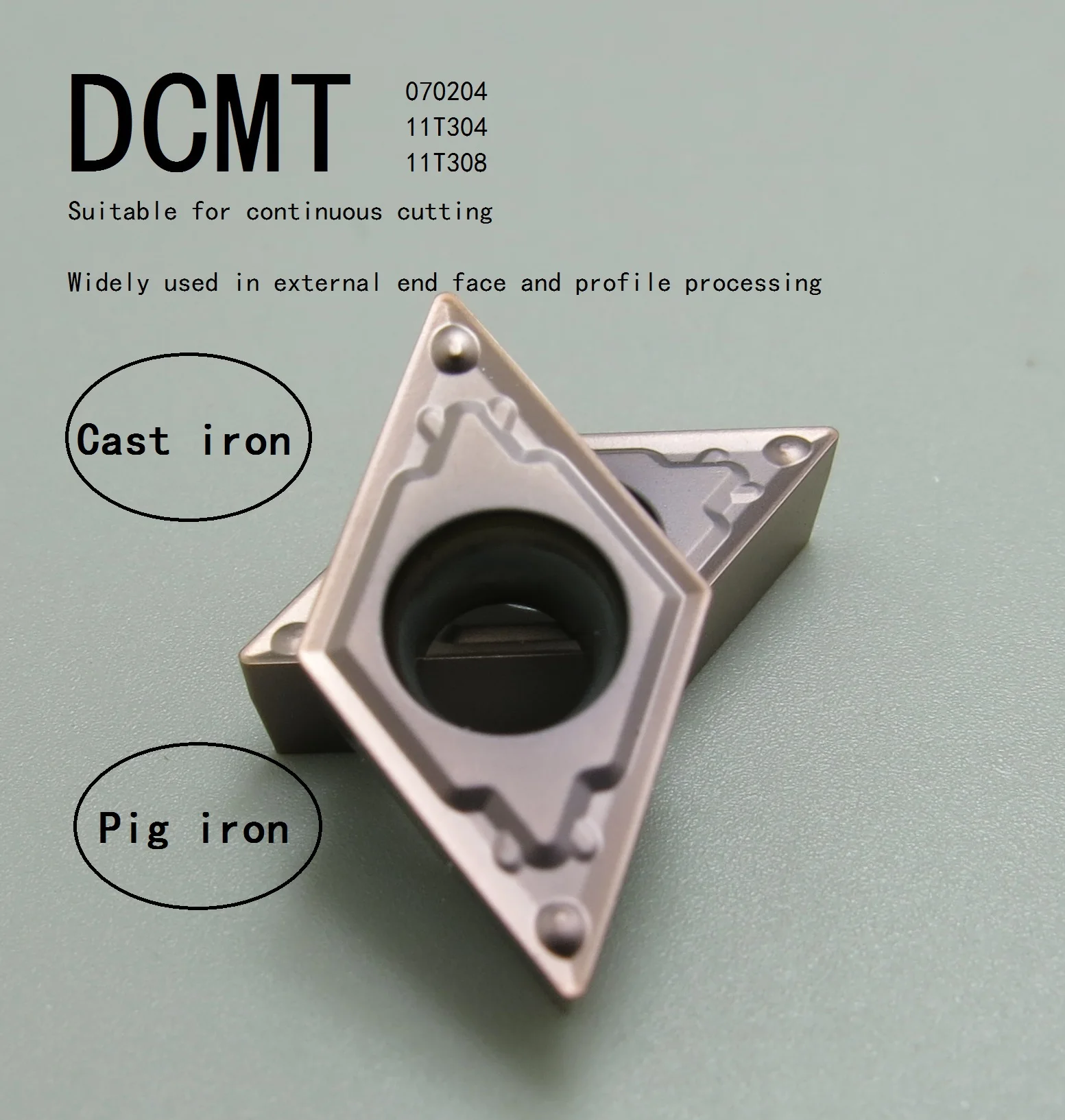 

10 PCS CNC Insert DCMT070204/ 11T304/ 11T308HQ PR9 TC9130 Turning Tool for Stainless Steel