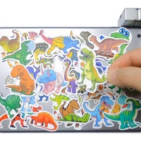 50pcs colorful cute cartoon dinosaurs funny animals diary scrapbook notebook stationery phone laptop case stickers for kids toys