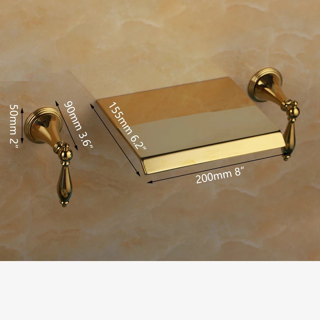 Смеситель для ванной KEMAIDI с двойными ручками кран раковины в ванну набор из 3