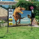 Экран для проектора, экран для фильмов Hd, складной, с защитой от складывания, портативный, для дома, улицы, для помещений, с двухсторонней поддержкой