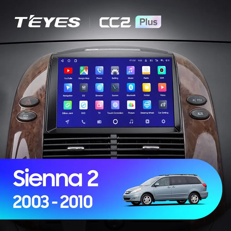TEYES CC2L и CC2 Plus Штатная магнитола For Тойота Сиенна 2 XL20 Toyota Sienna II 2003 - 2010 до 8-ЯДЕР 6 +